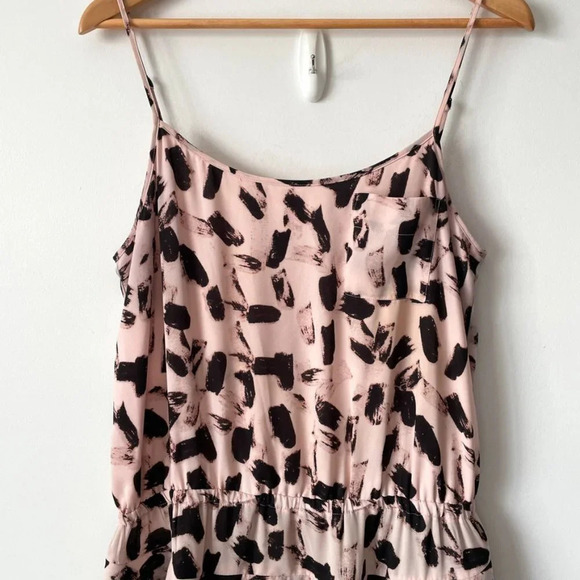 Banana Republic Print Ruffle Dress Pink  Blush Size Medium - Picture 5 of 8